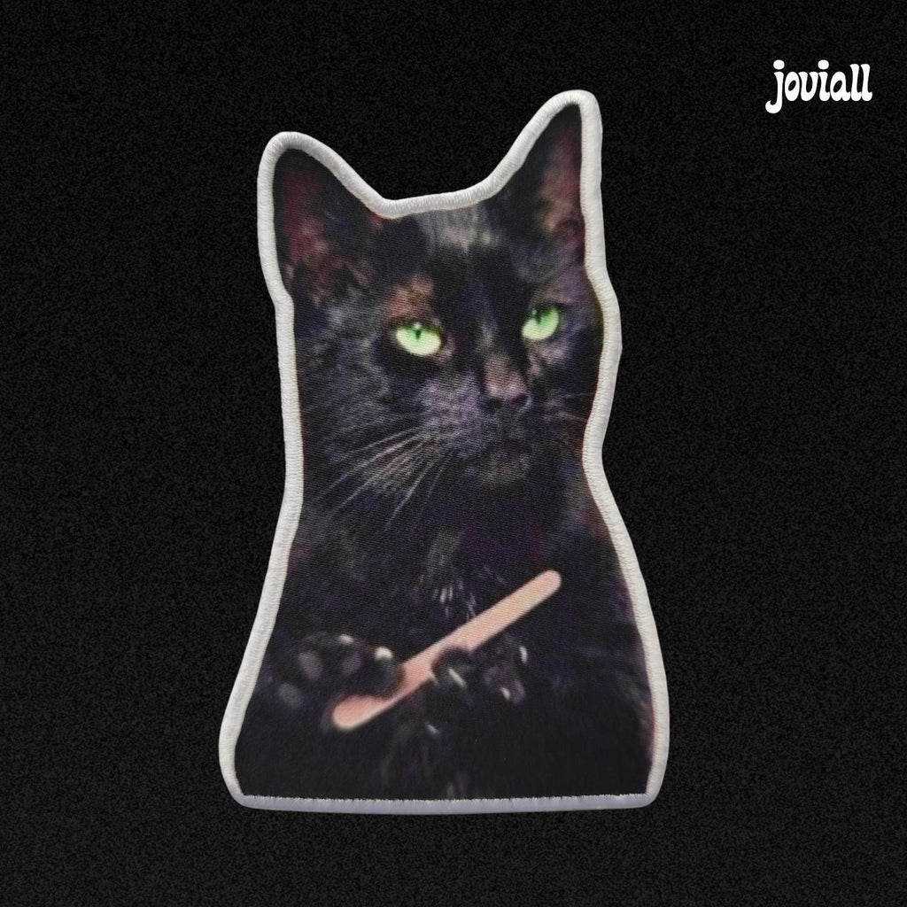 Patch "Black Cat Filing Nails Meme"