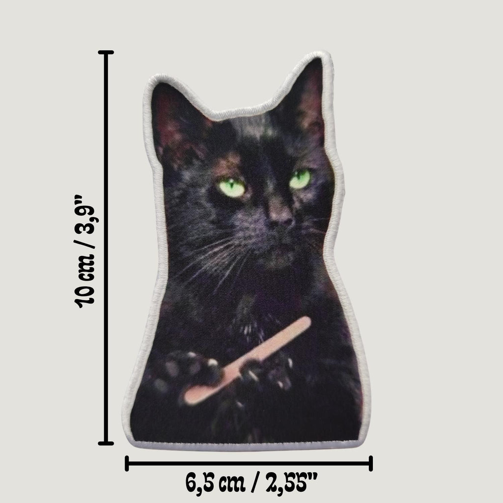 Patch "Black Cat Filing Nails Meme"